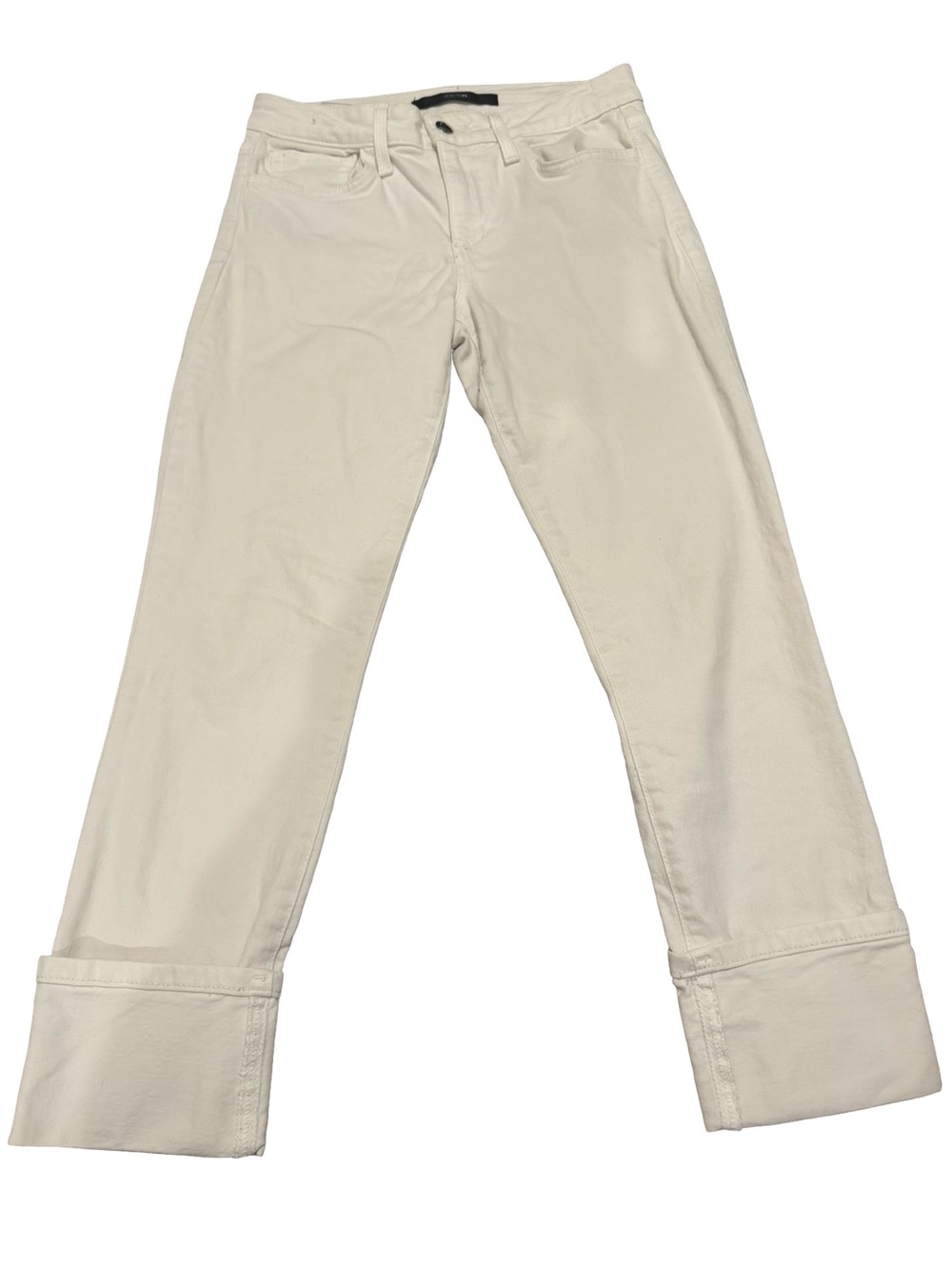Joe's Jeans White Cuff Cropped Jeans